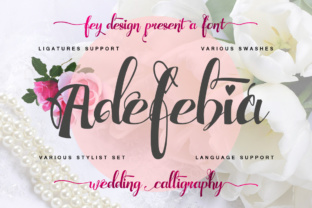 Adefebia: Elegant Script Font for Crafters