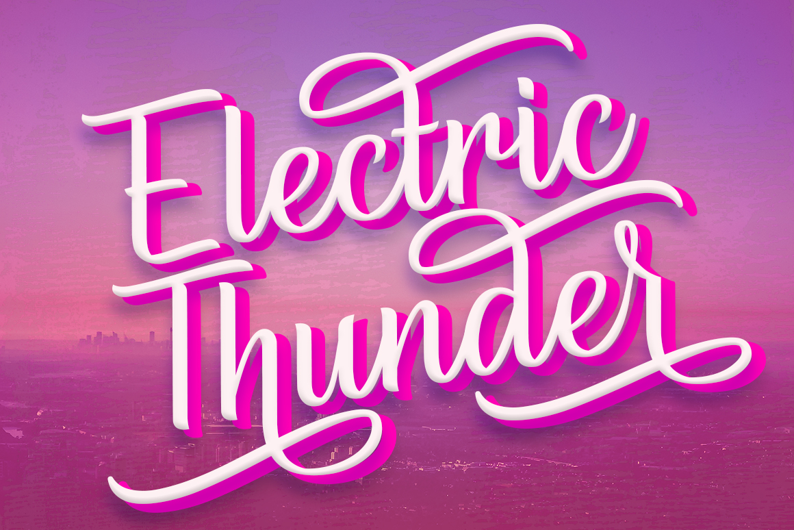 Electric Thunder Typeface for Bold Marketing