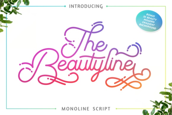 The Beautyline Font for Elegant Handmade Designs